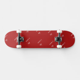 Skate Feliz Dia dos Namorados Padrão de Texto Elegante