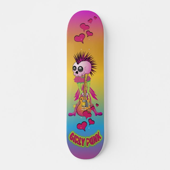 Skate feminino do punk rock (Frente)