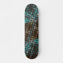 Skate Ferrugem azul-vermelha, arranhões, tijolo pequeno 