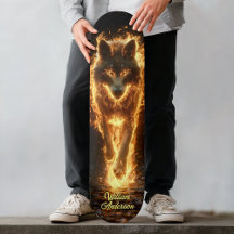 Fiery Glowing Wolf