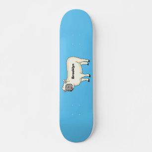 Skate Figura de desenho animado de ovelhas bonitas e fel