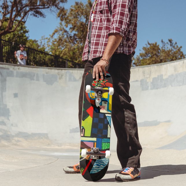 Skate Filha num Rocker - Abstrato Art (Ao ar livre 2)