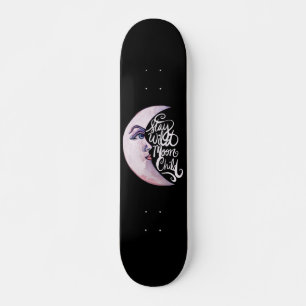 Skate Fique Selvagem Criança Lua Deusa Lua Arte Infantil