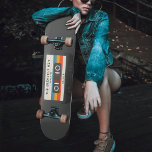 Skate Fita de Cassete de Alta Ocorrência Retroativa Vint<br><div class="desc">skate de fita retrô legal com texto "o maior sucesso". Excelente para amantes de música clássica e antiga da escola. Design de unisex para homens e mulheres. Personalize-o adicionando seu nome e mensagem pessoal.</div>