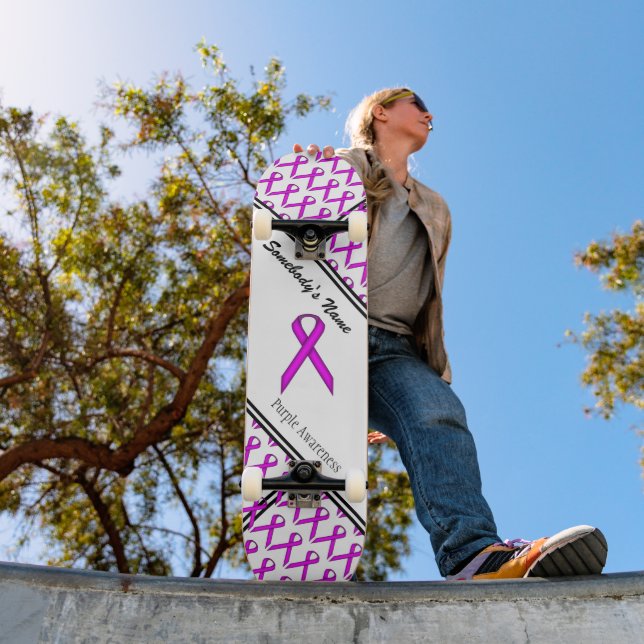 Skate Fita Padrão Roxa de Kenneth Yoncich (Ao ar livre 1)