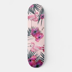 Skate Flamingo Hibiscus Jungle Siesta #2 #tropical
