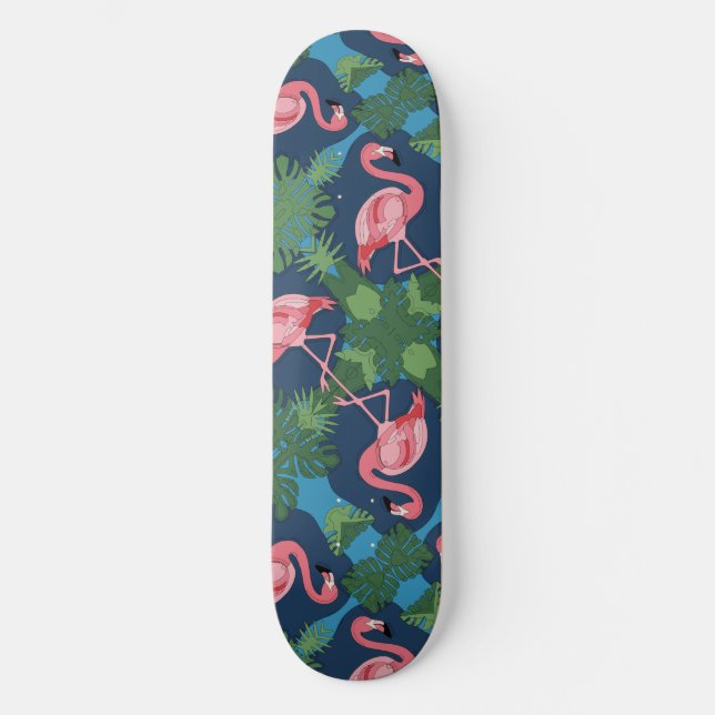 Skate Flamingo Rosa bonito (Frente)