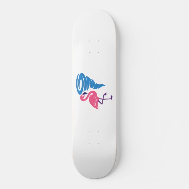 Skate Flamingo Tornado Bold Modern Graphic Art (Frente)