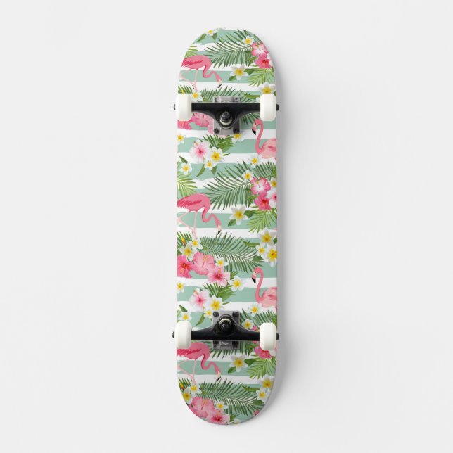 Skate Flamingos E Stripes (Frente)