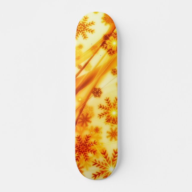 Skate Flocos de neve de Natal ouro (Frente)