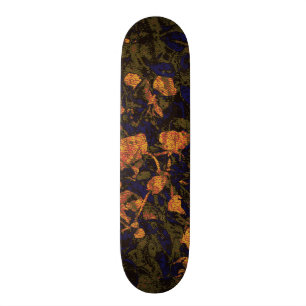 Skate Flor alaranjada contra o teste padrão da