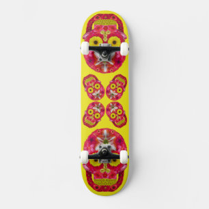 Skate Flor - Caveira 6