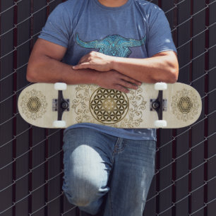 Skate Flor Da Vida - Vintage Ornament Mandala 2