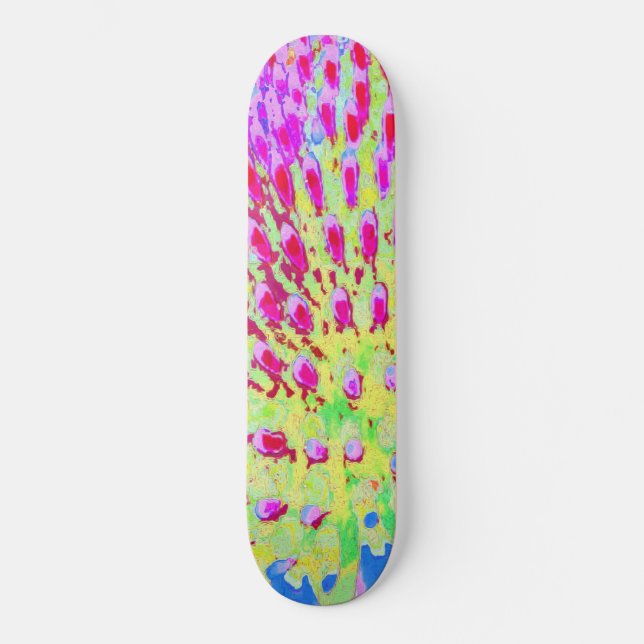 Skate Flor de Abstrato do arco-íris multicolor (Frente)