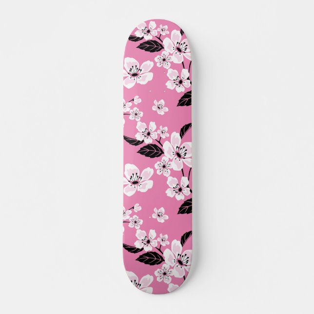 SKATE FLOR DE CEREJEIRA - SAKURA (ROSA CLARO) (Frente)