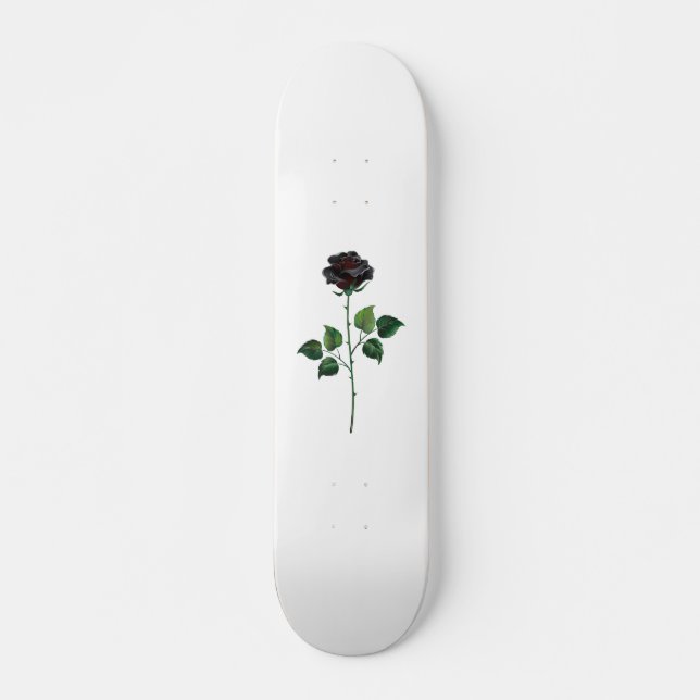 Skate Flor de rosa preta (Frente)