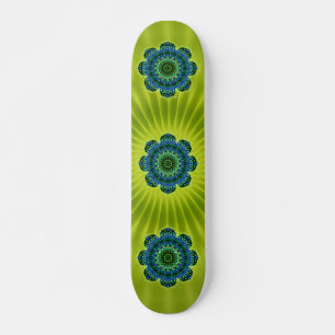 Skate Flor lightgreen verde do azul da mandala