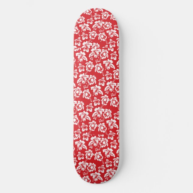Skate Flor Vermelho Havaiano (Frente)
