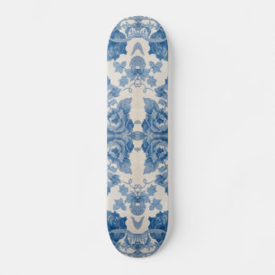 Skate Floral azul Elegante