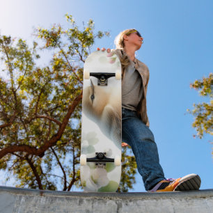 Skate Floral de Água-marinha de Cerejeira na Primavera