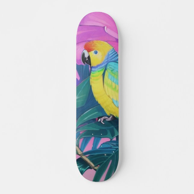 Skate Floral/Havaiano/Tropical/papagaio  (Frente)