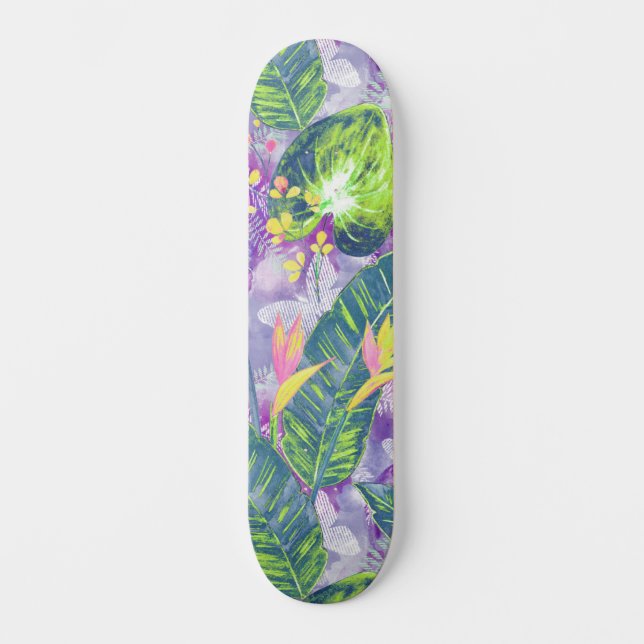 Skate Floral tropical, botânico (Frente)