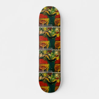 SKATE FLORAS EM UM VASO AZUL