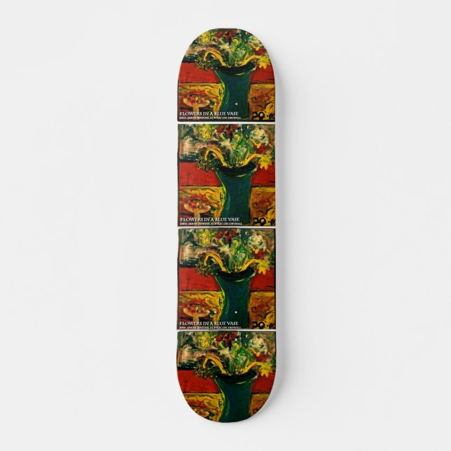 SKATE FLORAS EM UM VASO AZUL (Frente)