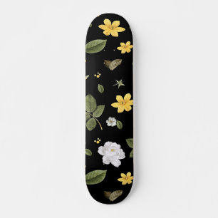 Skate Flores Amarelas e Rosas Brancas 2