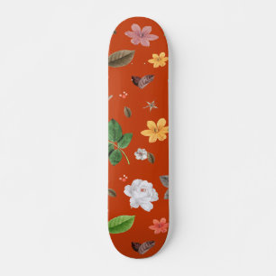 Skate Flores Amarelas e Rosas Brancas 9