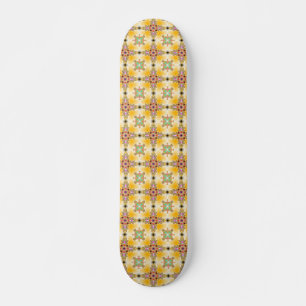 Skate Flores Artdeco em Estilo Retroativo