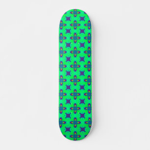 Skate Flores Artdeco em Estilo Retroativo