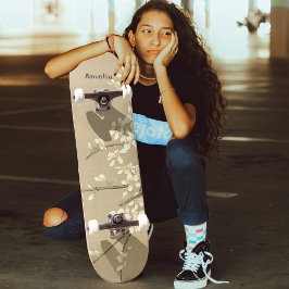 Skate Flores Brancas Personalizadas