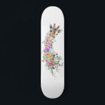 Skate Flores Coloridas Buquê Girafa - Moderna Desenho<br><div class="desc">Buquê De Flores Coloridas Girafa - Que Desenha A Moderna Coleção De Animais Vermelhos Românticos Por MIGNED</div>