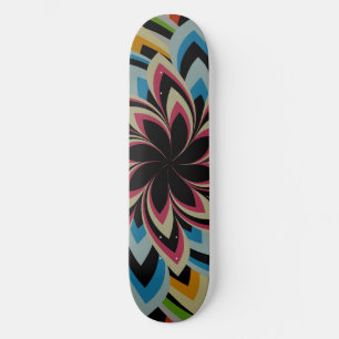 SKATE FLÔRES COLORIDAS EM ESPIRAL