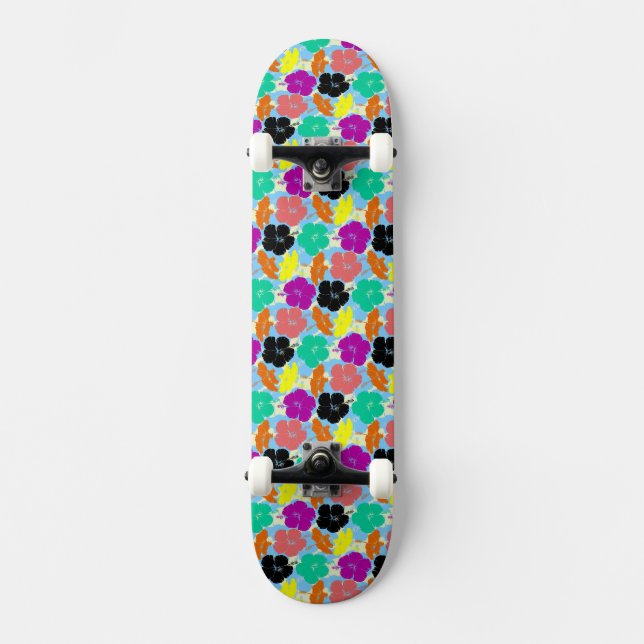 Skate Flores coloridas padrões design caixa iPhone (Frente)