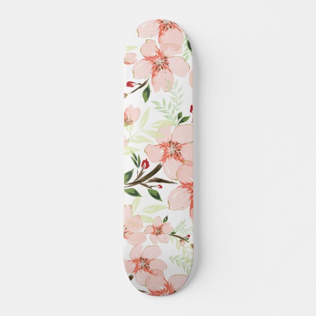 Skate Flores cor-de-rosa (Frente)