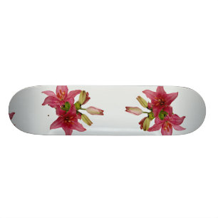 Skate Flores cor-de-rosa atraentes
