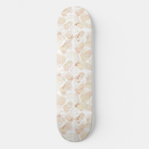 Skate Flores Costeiras Clareadas pelo Sol - Aquarela Abs