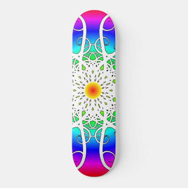 Skate Flores de abstrato (Frente)