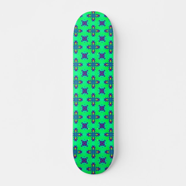Skate Flores de Artdeco no Estilo Retroativo (Frente)