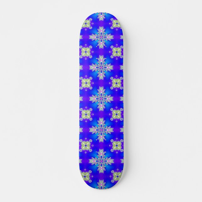 Skate Flores de Artdeco no Estilo Retroativo (Frente)