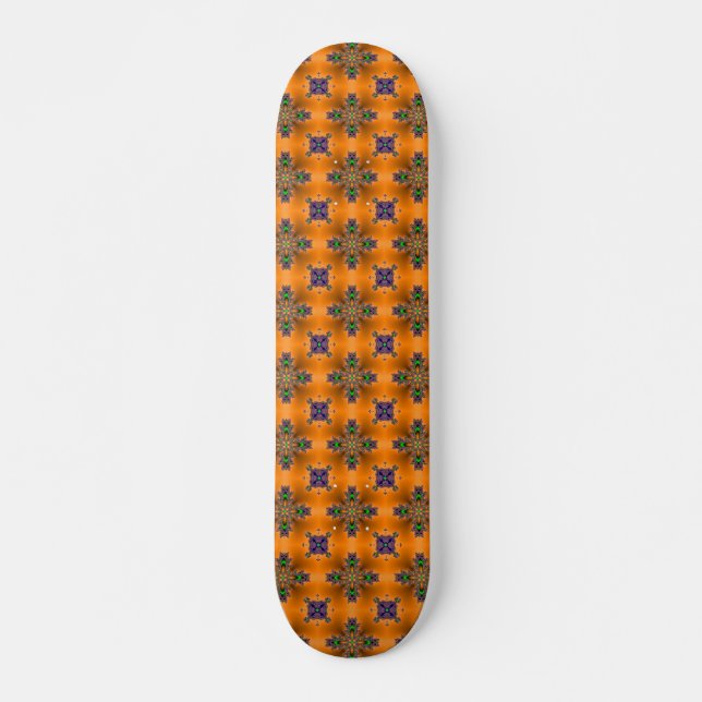 Skate Flores de Artdeco no Estilo Retroativo (Frente)