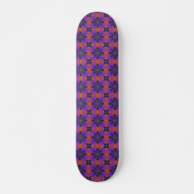Skate Flores de Artdeco no Estilo Retroativo (Frente)