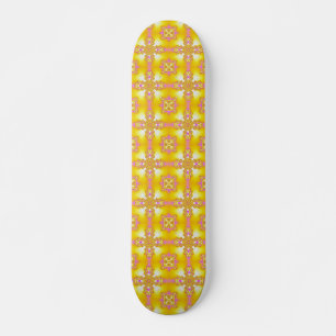 Skate Flores de Artdeco no Estilo Retroativo