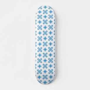 Skate Flores de Artdeco no Estilo Retroativo