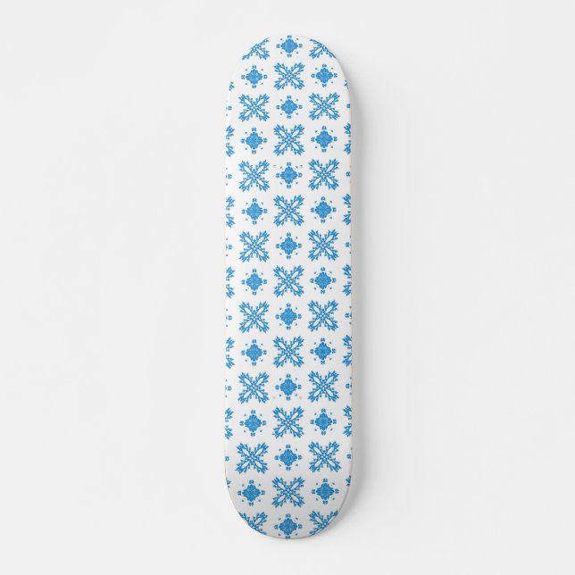 Skate Flores de Artdeco no Estilo Retroativo (Frente)