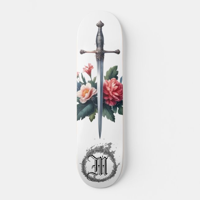 Skate *~* Flores de Incêndio AP88 Espada Medieval Floral (Frente)