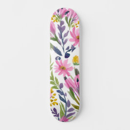 Skate Flores de Primavera | Aquarela Floral Pastel Bonit