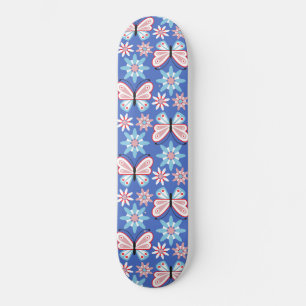 Skate Flores e borboletas
